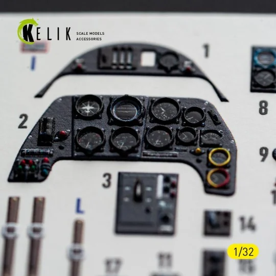 Bf-109 G2/4 - interior 3D decals for Revell, 1/32 - Kelik K32056 Bf-109 G2/4 - interior 3D decals for Revell, 1/32 - Kelik K32056