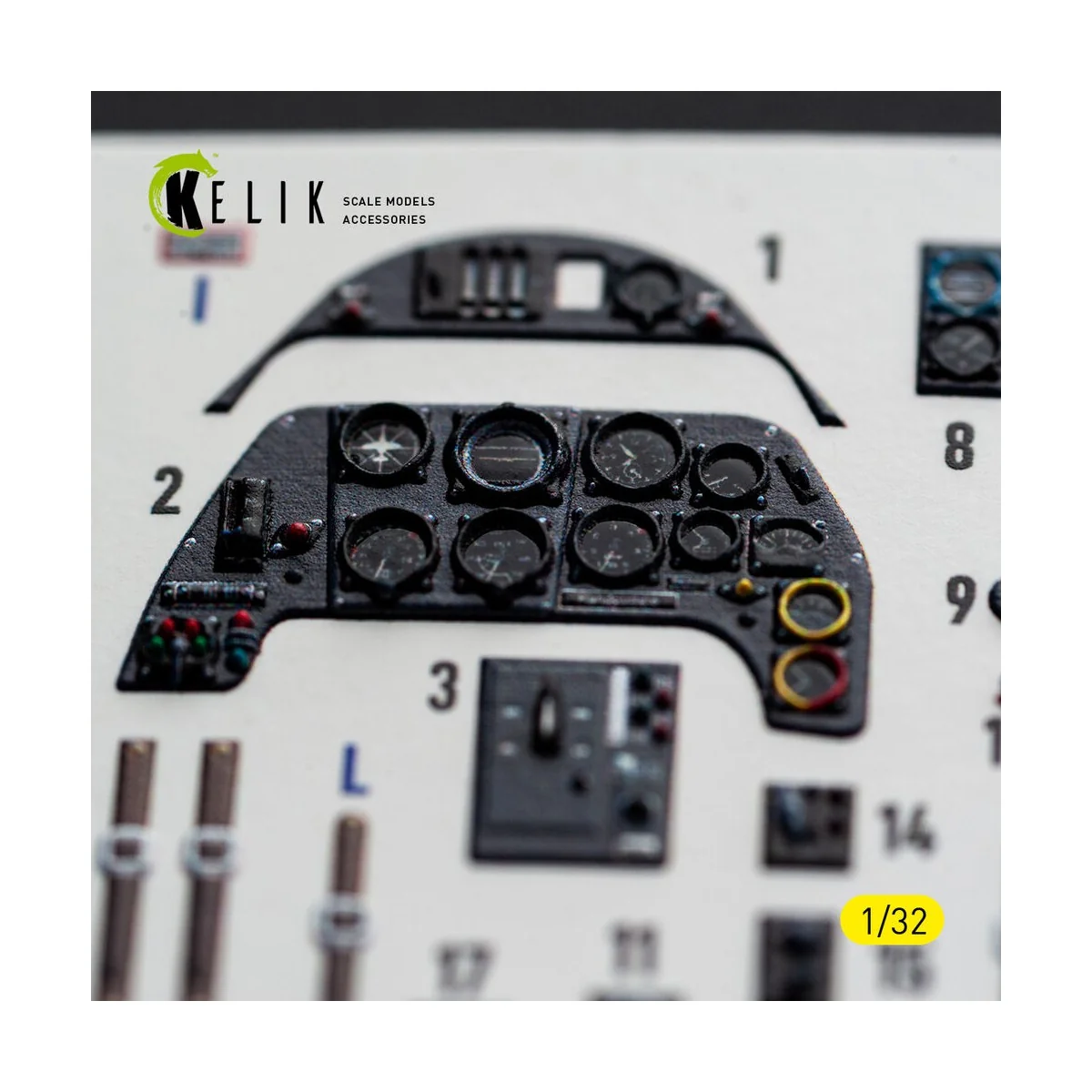 Bf-109 G2/4 - interior 3D decals for Revell, 1/32 - Kelik K32056 Bf-109 G2/4 - interior 3D decals for Revell, 1/32 - Kelik K32056