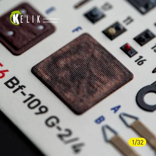 Bf-109 G2/4 - interior 3D decals for Revell, 1/32 - Kelik K32056 Bf-109 G2/4 - interior 3D decals for Revell, 1/32 - Kelik K32056
