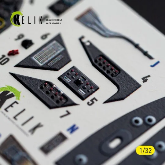 Bf-109 G2/4 - interior 3D decals for Revell, 1/32 - Kelik K32056 Bf-109 G2/4 - interior 3D decals for Revell, 1/32 - Kelik K32056