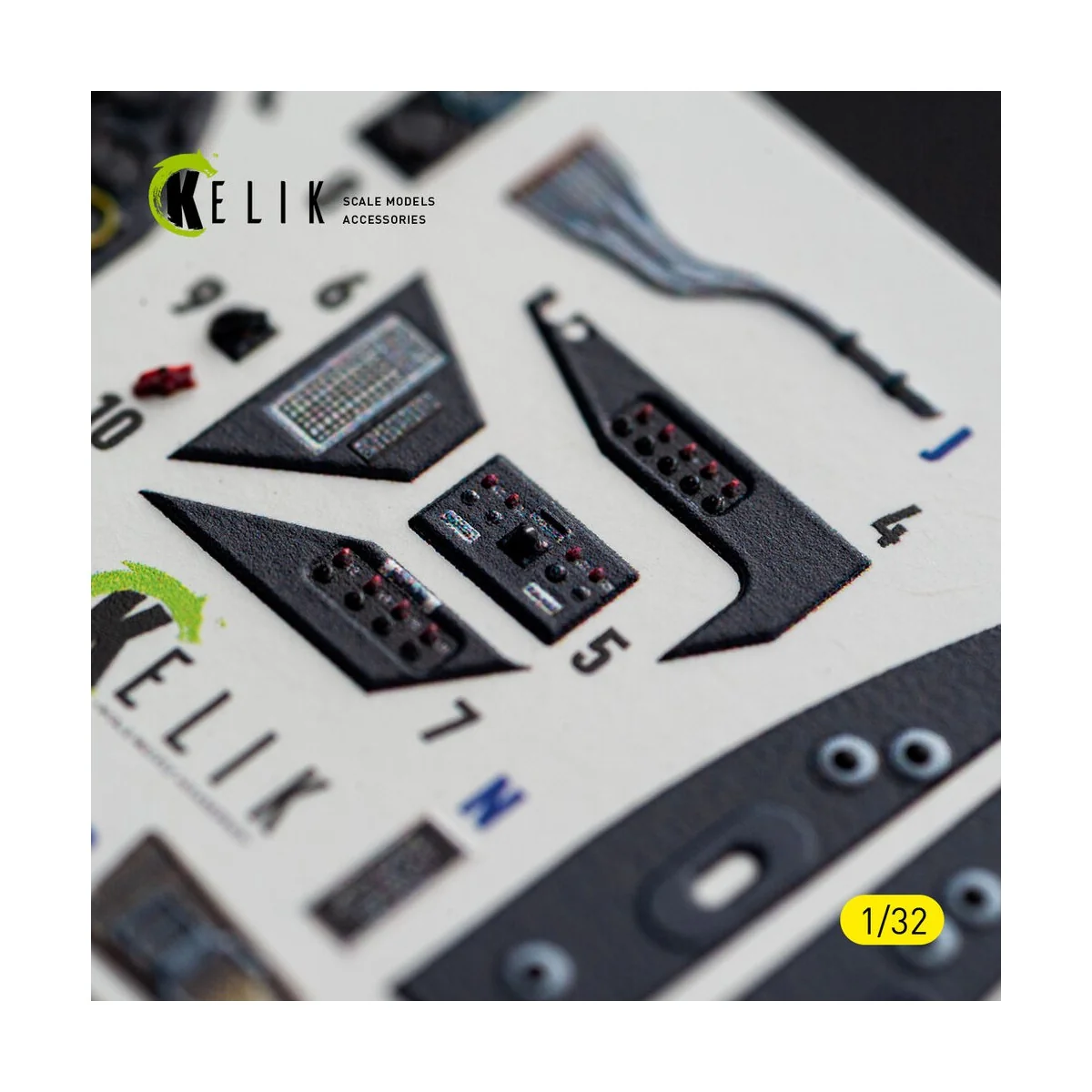 Bf-109 G2/4 - interior 3D decals for Revell, 1/32 - Kelik K32056 Bf-109 G2/4 - interior 3D decals for Revell, 1/32 - Kelik K32056