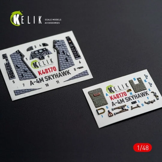 A-4M SKYHAWK - interior 3D decals for Hasegawa, 1/48 - Kelik K48170 A-4M SKYHAWK - interior 3D decals for Hasegawa, 1/48 - Kelik K48170