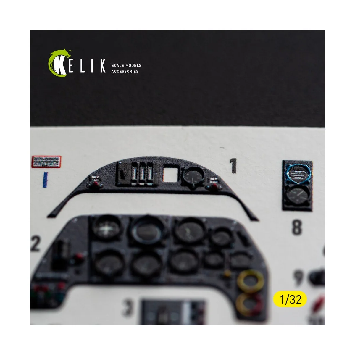 Bf-109 G2/4 - interior 3D decals for Revell, 1/32 - Kelik K32056 Bf-109 G2/4 - interior 3D decals for Revell, 1/32 - Kelik K32056