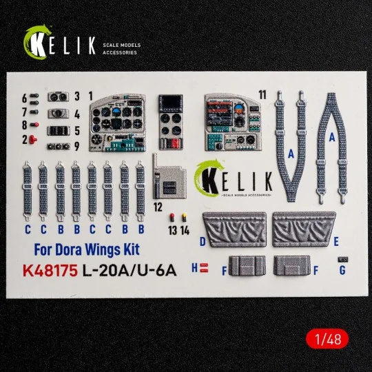 L-20A/U-6A - type 2 interior 3D decals for Dora Wings, 1/48 - Kelik... L-20A/U-6A - type 2 interior 3D decals for Dora Wings, 1/48 - Kelik...
