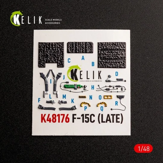 F-15C (Late) - interior 3D decals for Hasegawa, 1/48 - Kelik K48176 F-15C (Late) - interior 3D decals for Hasegawa, 1/48 - Kelik K48176