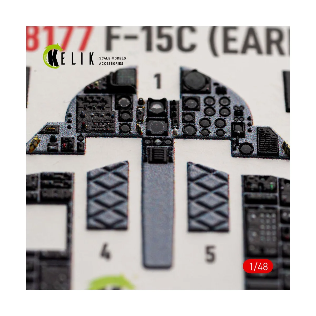 F-15C (Early) - interior 3D decals for Hasegawa, 1/48 - Kelik K48177 F-15C (Early) - interior 3D decals for Hasegawa, 1/48 - Kelik K48177