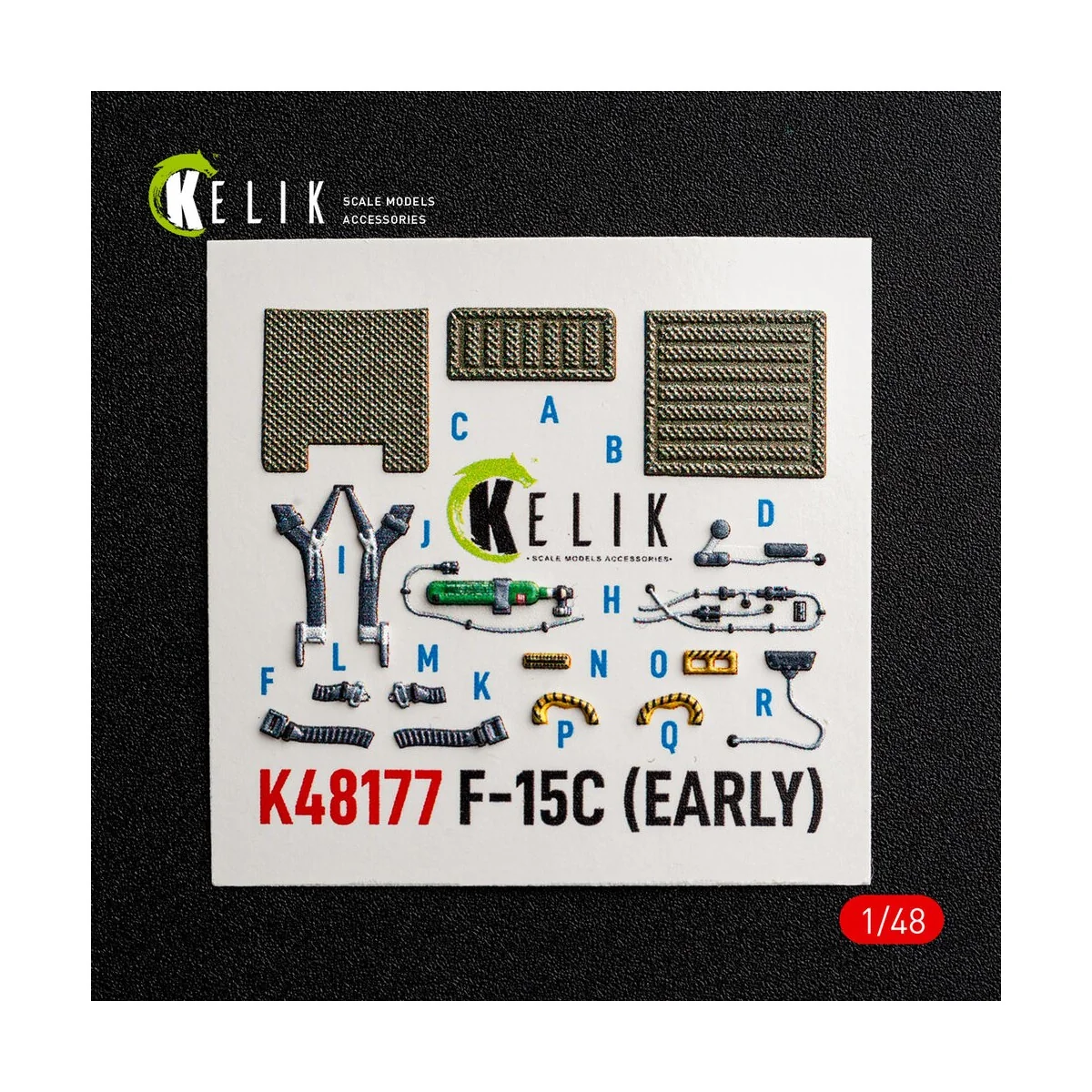 F-15C (Early) - interior 3D decals for Hasegawa, 1/48 - Kelik K48177 F-15C (Early) - interior 3D decals for Hasegawa, 1/48 - Kelik K48177