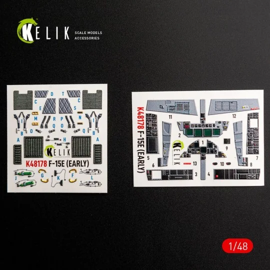 F-15E (Early) - interior 3D decals for Hasegawa, 1/48 - Kelik K48178 F-15E (Early) - interior 3D decals for Hasegawa, 1/48 - Kelik K48178