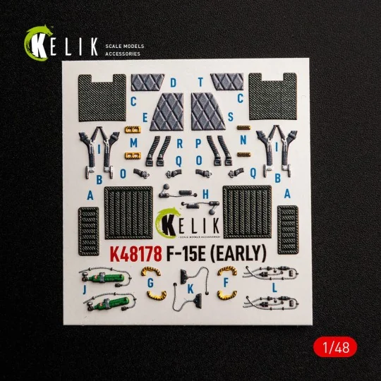 F-15E (Early) - interior 3D decals for Hasegawa, 1/48 - Kelik K48178 F-15E (Early) - interior 3D decals for Hasegawa, 1/48 - Kelik K48178