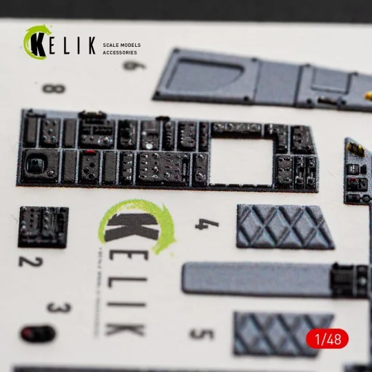F-15C (Early) - interior 3D decals for Hasegawa, 1/48 - Kelik K48177 F-15C (Early) - interior 3D decals for Hasegawa, 1/48 - Kelik K48177