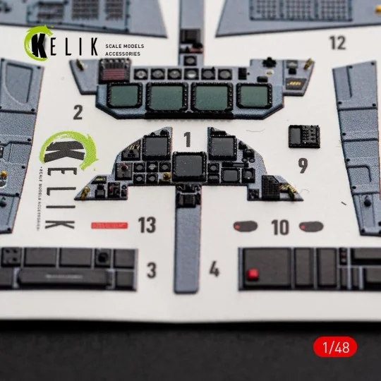 F-15E (Early) - interior 3D decals for Hasegawa, 1/48 - Kelik K48178 F-15E (Early) - interior 3D decals for Hasegawa, 1/48 - Kelik K48178