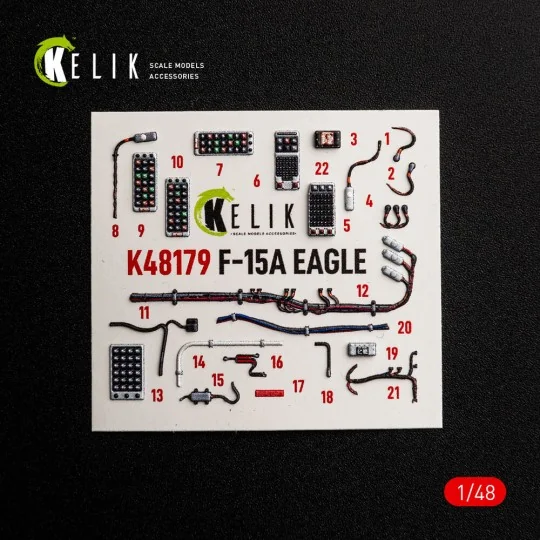 F-15A - interior 3D decals for Hasegawa, 1/48 - Kelik K48179 F-15A - interior 3D decals for Hasegawa, 1/48 - Kelik K48179