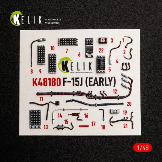 F-15J (Early) - interior 3D decals for Hasegawa, 1/48 - Kelik K48180 F-15J (Early) - interior 3D decals for Hasegawa, 1/48 - Kelik K48180