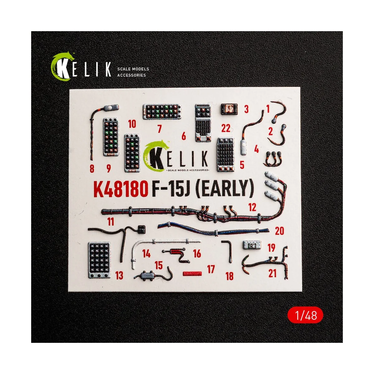 F-15J (Early) - interior 3D decals for Hasegawa, 1/48 - Kelik K48180 F-15J (Early) - interior 3D decals for Hasegawa, 1/48 - Kelik K48180