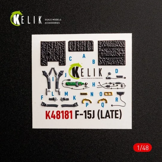 F-15J (Late) - interior 3D decals for Hasegawa, 1/48 - Kelik K48181 F-15J (Late) - interior 3D decals for Hasegawa, 1/48 - Kelik K48181