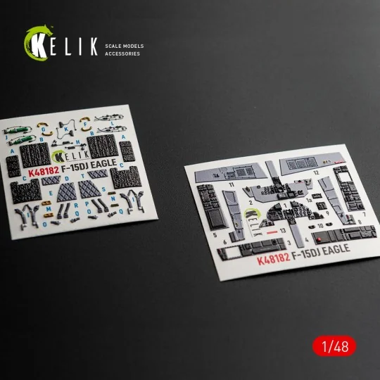 F-15DJ Eagle - interior 3D decals for Hasegawa, 1/48 - Kelik K48182 F-15DJ Eagle - interior 3D decals for Hasegawa, 1/48 - Kelik K48182