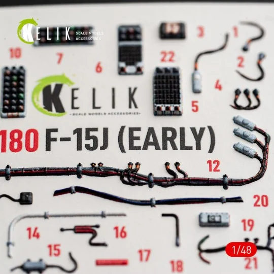 F-15J (Early) - interior 3D decals for Hasegawa, 1/48 - Kelik K48180 F-15J (Early) - interior 3D decals for Hasegawa, 1/48 - Kelik K48180