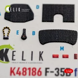 F-35B - interior 3D decals for Italeri, 1/48 - Kelik K48186