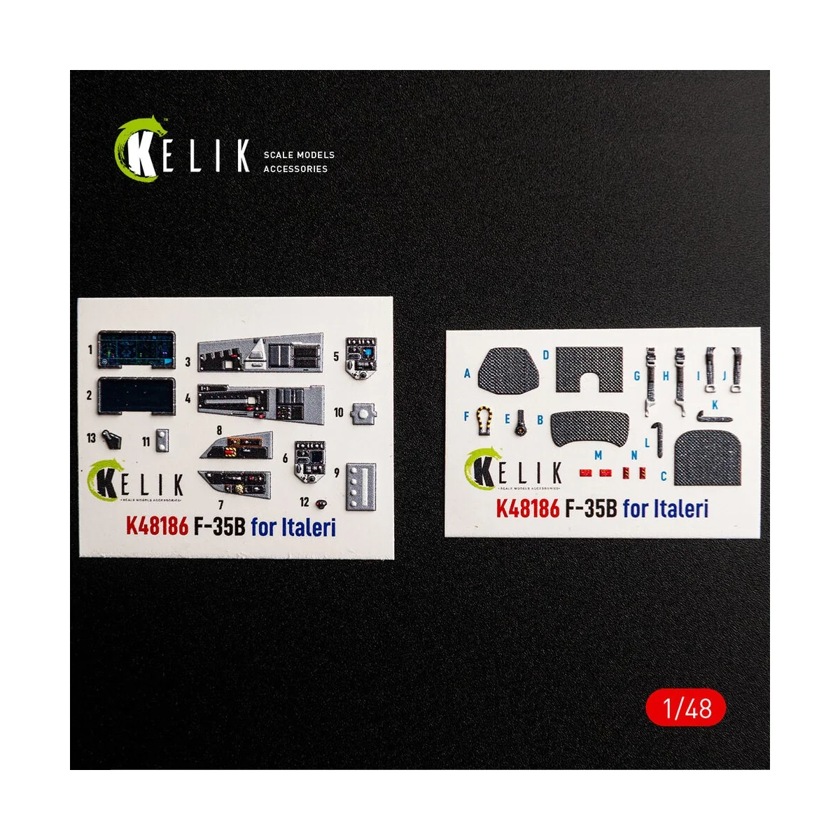 F-35B - interior 3D decals for Italeri, 1/48 - Kelik K48186 F-35B - interior 3D decals for Italeri, 1/48 - Kelik K48186