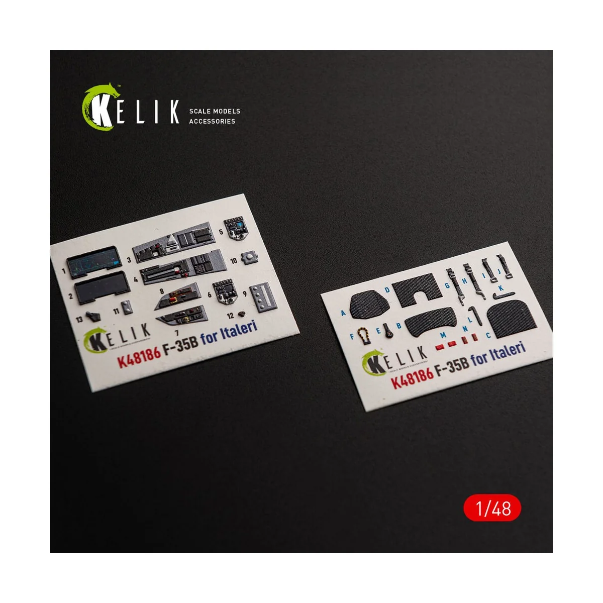 F-35B - interior 3D decals for Italeri, 1/48 - Kelik K48186 F-35B - interior 3D decals for Italeri, 1/48 - Kelik K48186