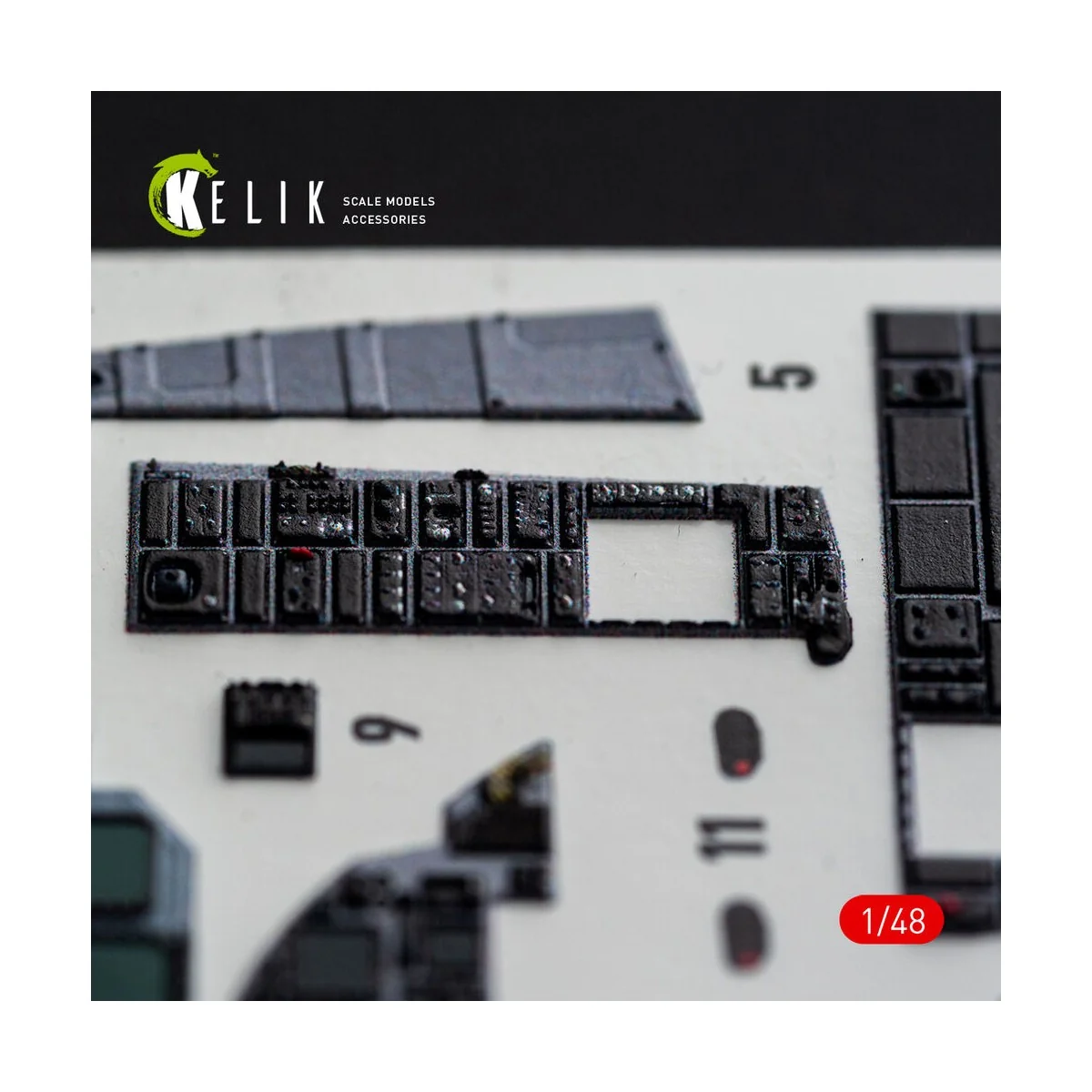 F-15E (Late) - interior 3D decals for Hasegawa, 1/48 - Kelik K48185 F-15E (Late) - interior 3D decals for Hasegawa, 1/48 - Kelik K48185
