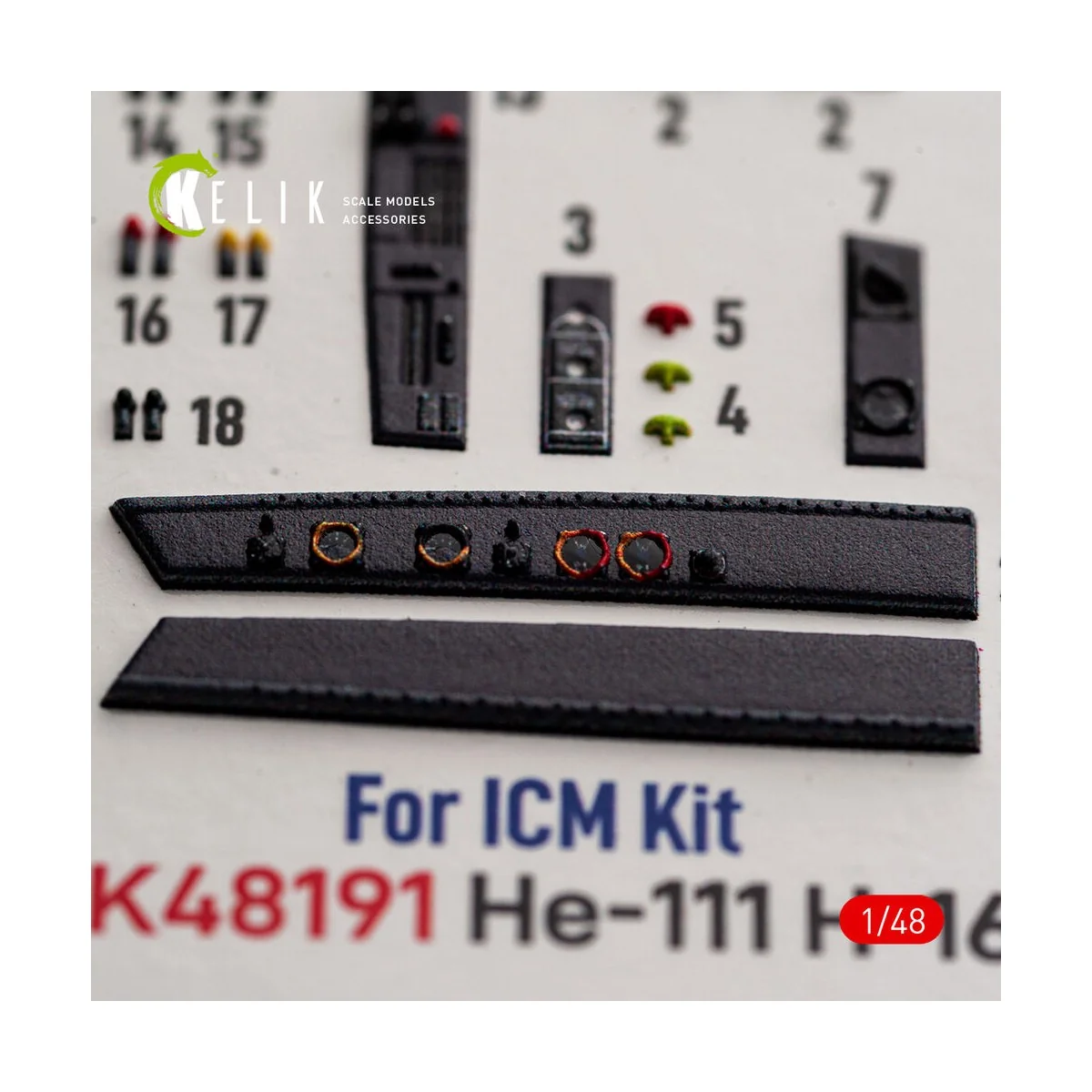 He-111 H-16 - interior 3D decals for ICM, 1/48 - Kelik K48191 He-111 H-16 - interior 3D decals for ICM, 1/48 - Kelik K48191