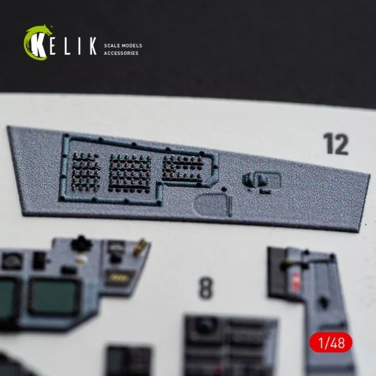 F-15E (Late) - interior 3D decals for Hasegawa, 1/48 - Kelik K48185 F-15E (Late) - interior 3D decals for Hasegawa, 1/48 - Kelik K48185