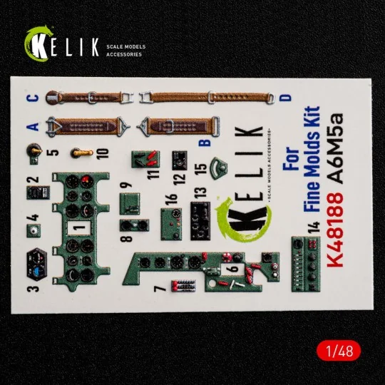 A6M5a - interior 3D decals for Fine Molds, 1/48 - Kelik K48188 A6M5a - interior 3D decals for Fine Molds, 1/48 - Kelik K48188
