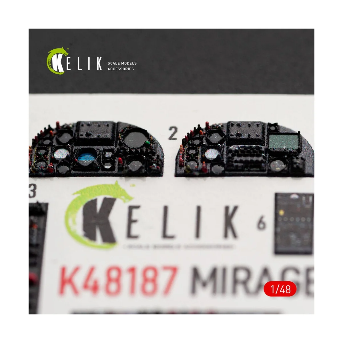 Mirage F1C/CR - interior 3D decals for Italeri, 1/48 - Kelik K48187 Mirage F1C/CR - interior 3D decals for Italeri, 1/48 - Kelik K48187