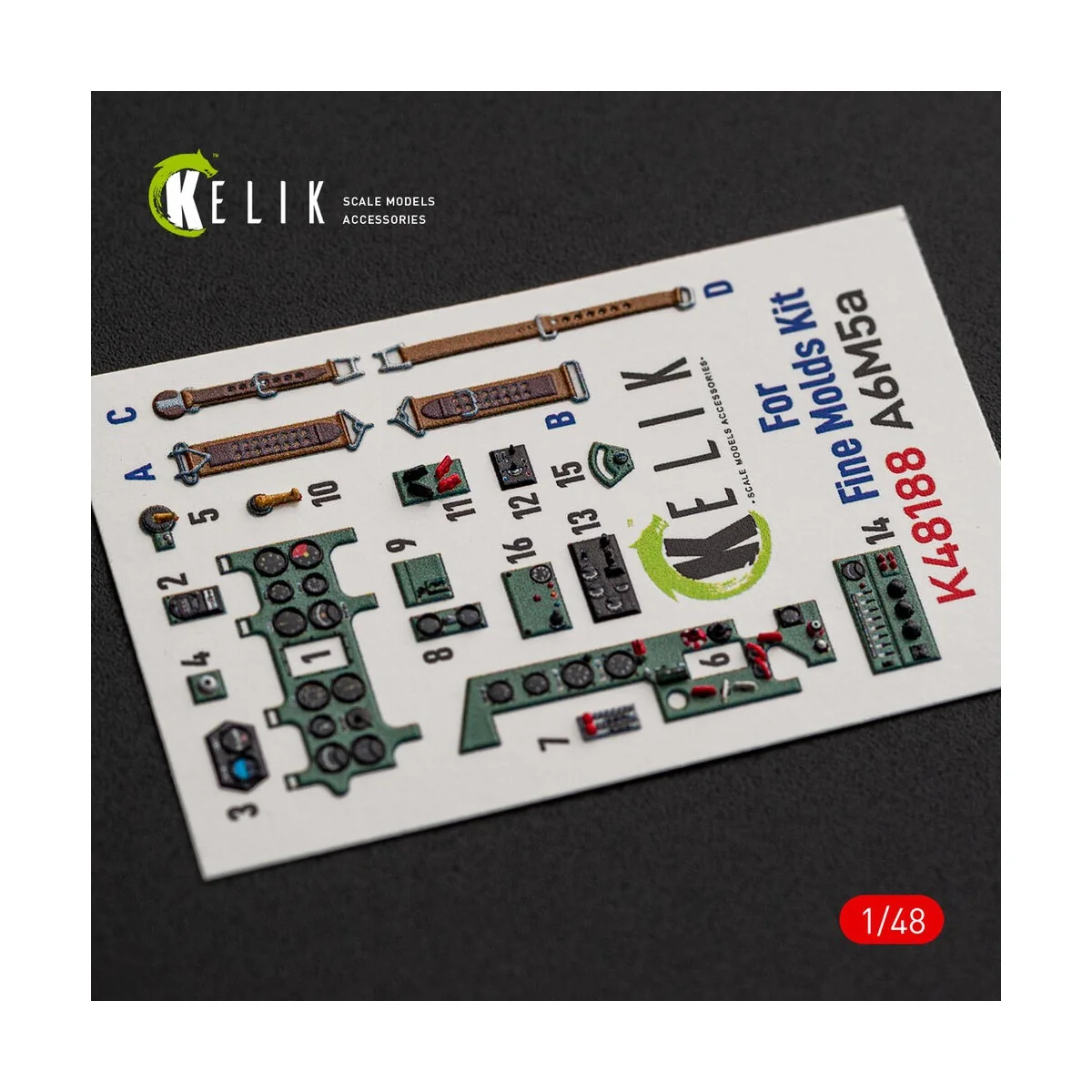 A6M5a - interior 3D decals for Fine Molds, 1/48 - Kelik K48188 A6M5a - interior 3D decals for Fine Molds, 1/48 - Kelik K48188