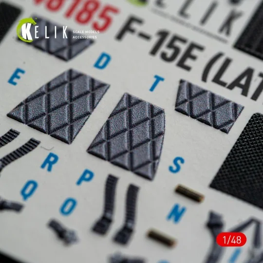 F-15E (Late) - interior 3D decals for Hasegawa, 1/48 - Kelik K48185 F-15E (Late) - interior 3D decals for Hasegawa, 1/48 - Kelik K48185