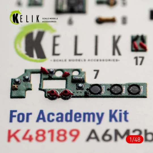 A6M2b Zero - interior 3D decals for Academy, 1/48 - Kelik K48189 A6M2b Zero - interior 3D decals for Academy, 1/48 - Kelik K48189