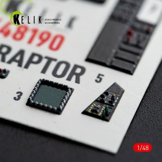 F-22 Raptor - interior 3D decals for Hasegawa, 1/48 - Kelik K48190 F-22 Raptor - interior 3D decals for Hasegawa, 1/48 - Kelik K48190