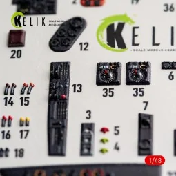 He-111 H-20 - interior 3D decals for ICM, 1/48 - Kelik K48192