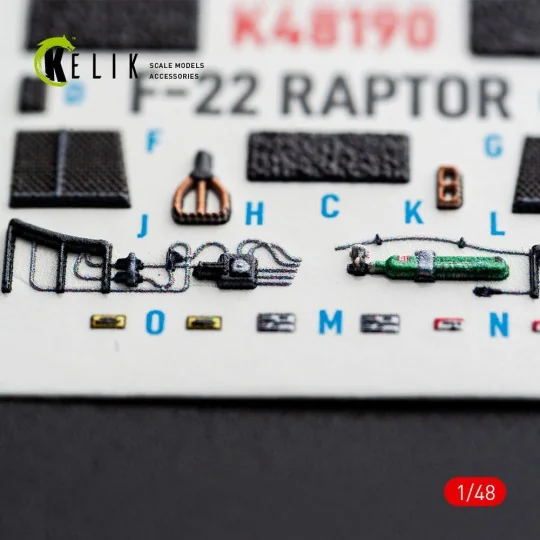 F-22 Raptor - interior 3D decals for Hasegawa, 1/48 - Kelik K48190 F-22 Raptor - interior 3D decals for Hasegawa, 1/48 - Kelik K48190