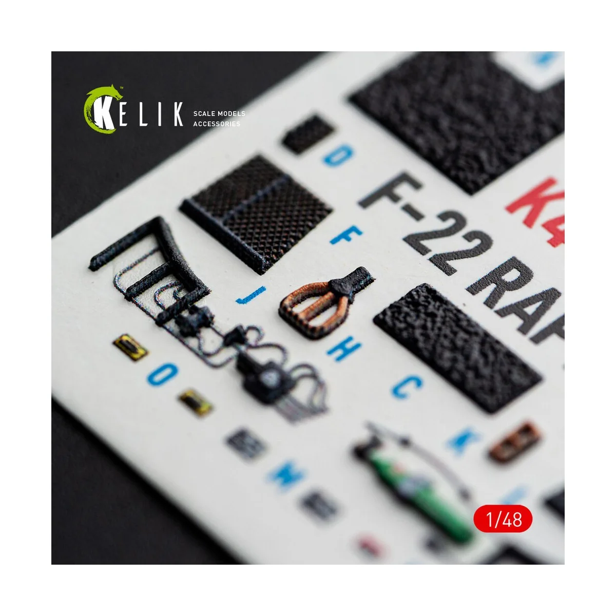 F-22 Raptor - interior 3D decals for Hasegawa, 1/48 - Kelik K48190 F-22 Raptor - interior 3D decals for Hasegawa, 1/48 - Kelik K48190