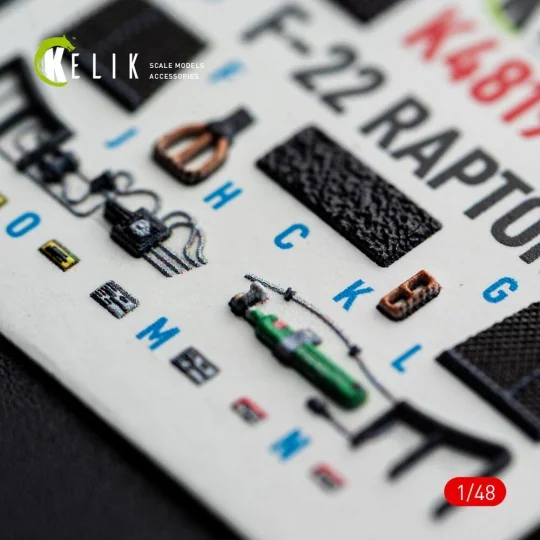 F-22 Raptor - interior 3D decals for Hasegawa, 1/48 - Kelik K48190 F-22 Raptor - interior 3D decals for Hasegawa, 1/48 - Kelik K48190