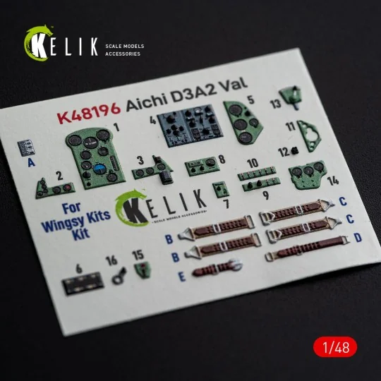 Aichi D3A2 Val - interior 3D decals for Wingsy Kits, 1/48 - Kelik K... Aichi D3A2 Val - interior 3D decals for Wingsy Kits, 1/48 - Kelik K...