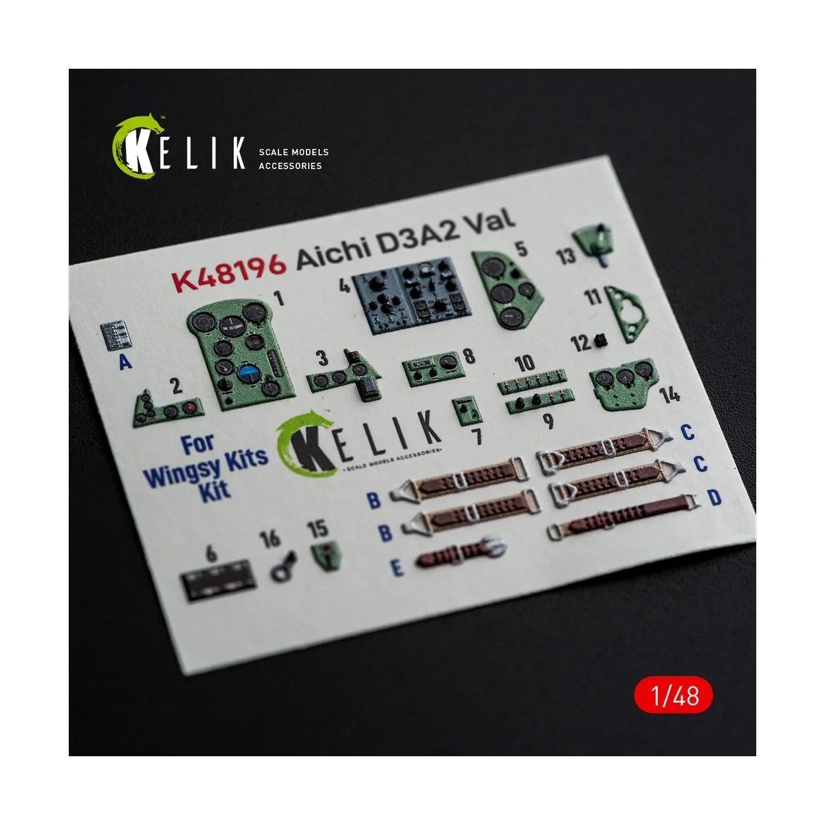 Aichi D3A2 Val - interior 3D decals for Wingsy Kits, 1/48 - Kelik K... Aichi D3A2 Val - interior 3D decals for Wingsy Kits, 1/48 - Kelik K...