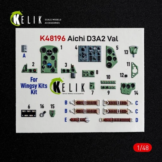 Aichi D3A2 Val - interior 3D decals for Wingsy Kits, 1/48 - Kelik K... Aichi D3A2 Val - interior 3D decals for Wingsy Kits, 1/48 - Kelik K...