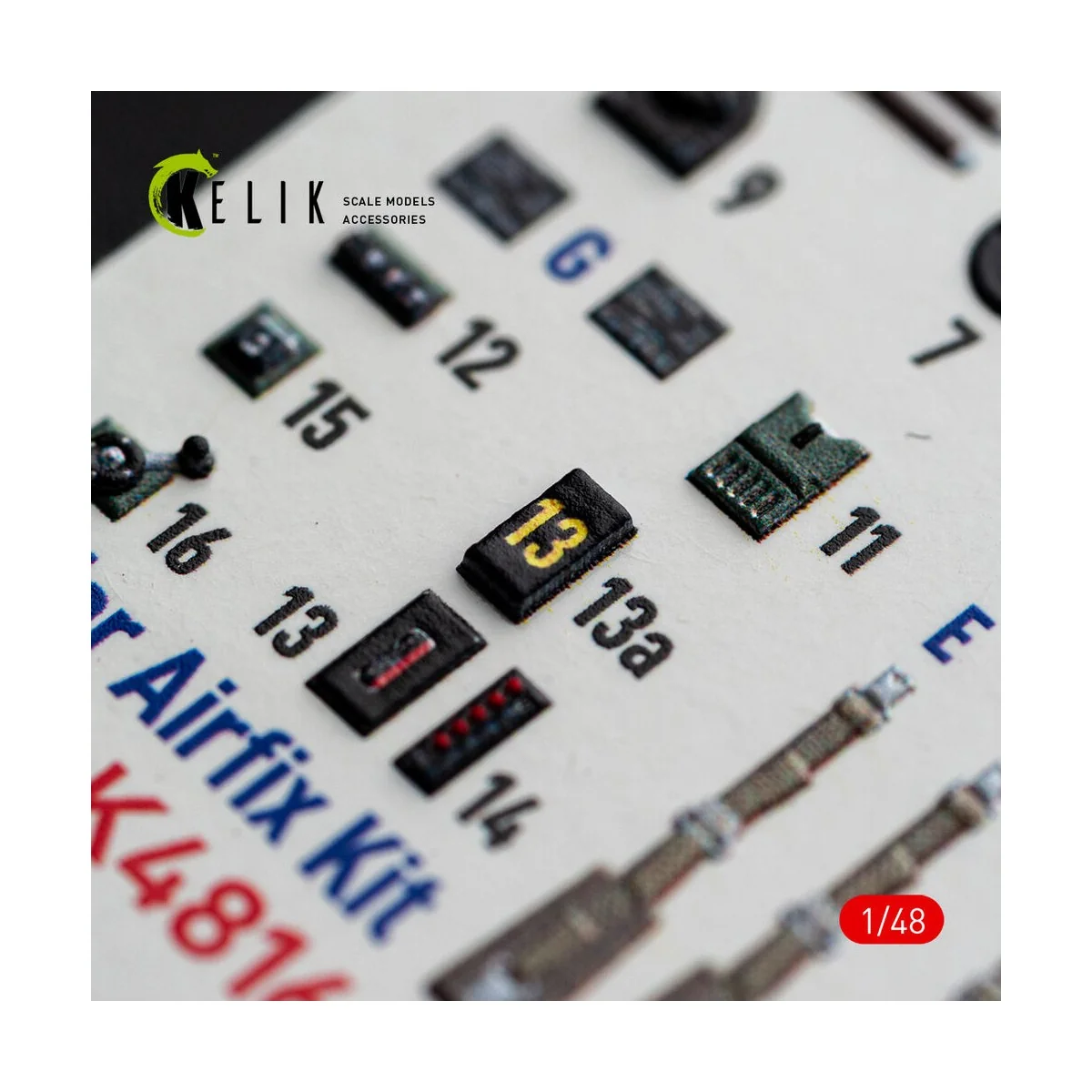 Spitfire TR.9 - interior 3D decals for Airfix, 1/48 - Kelik K48166 Spitfire TR.9 - interior 3D decals for Airfix, 1/48 - Kelik K48166