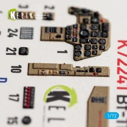 Bf-110C Early - interior 3D decals for Eduard, 1/72 - Kelik K72241