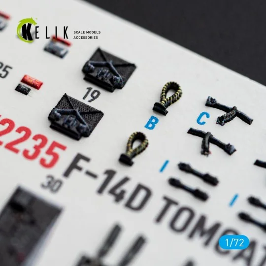 F-14D Tomcat - interior 3D decals for Tamiya, 1/72 - Kelik K72235 F-14D Tomcat - interior 3D decals for Tamiya, 1/72 - Kelik K72235