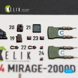 Mirage-2000D - interior 3D decals for Dream Model, 1/72 - Kelik K72234 2