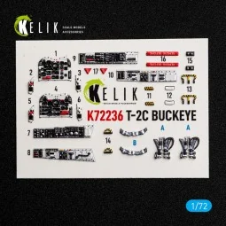 T-2C BUCKEYE - interior 3D decals for Wolfpack, 1/72 - Kelik K72236 2