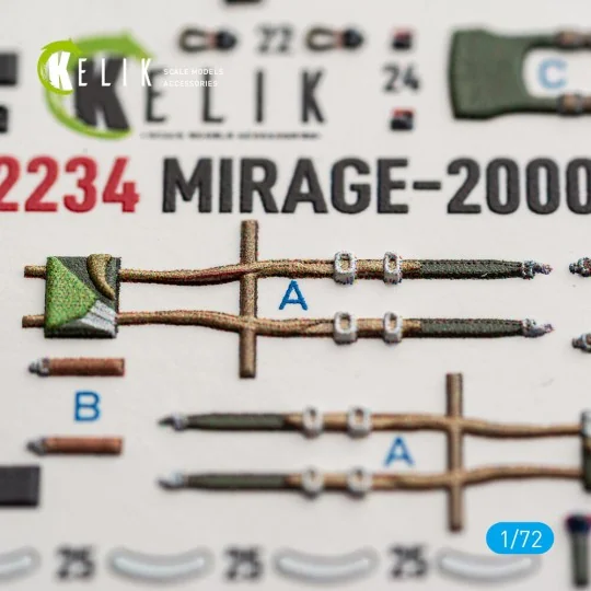 Mirage-2000D - interior 3D decals for Dream Model, 1/72 - Kelik K72234 Mirage-2000D - interior 3D decals for Dream Model, 1/72 - Kelik K72234
