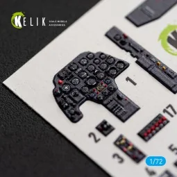 Bf-110C/D/E- interior 3D decals for Eduard, 1/72 - Kelik K72242