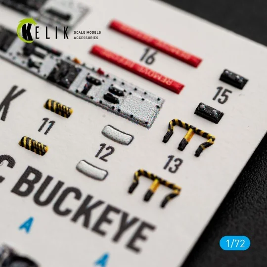T-2C BUCKEYE - interior 3D decals for Wolfpack, 1/72 - Kelik K72236 T-2C BUCKEYE - interior 3D decals for Wolfpack, 1/72 - Kelik K72236