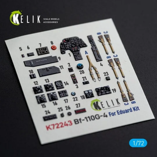 Bf-110G-4- interior 3D decals for Eduard, 1/72 - Kelik K72243 Bf-110G-4- interior 3D decals for Eduard, 1/72 - Kelik K72243