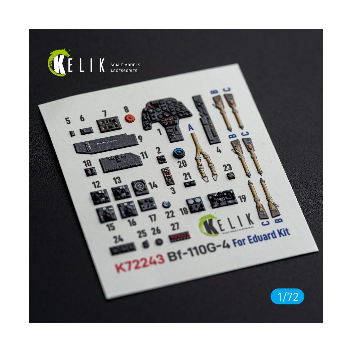 Bf-110G-4- interior 3D decals for Eduard, 1/72 - Kelik K72243 Bf-110G-4- interior 3D decals for Eduard, 1/72 - Kelik K72243